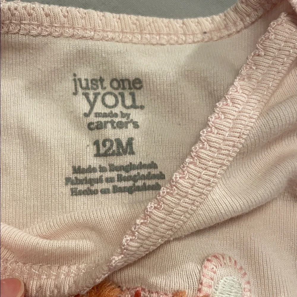 Carter’s long sleeves pink bear bodysuit